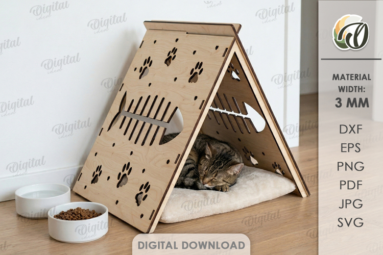 3d Cat Svg Image 3