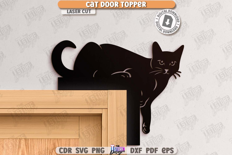 Door Corner Laser Cut |Cat Silhouette|Wall Sign| Home Decor