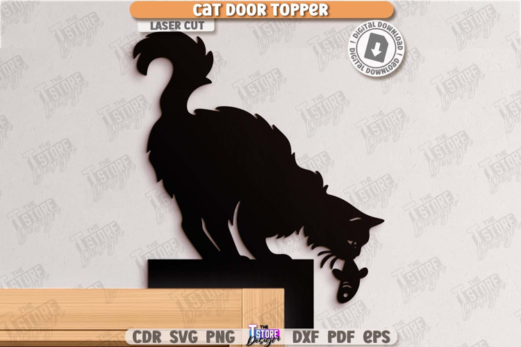Door Corner Laser Cut |Cat Silhouette|Wall Sign| Home Decor