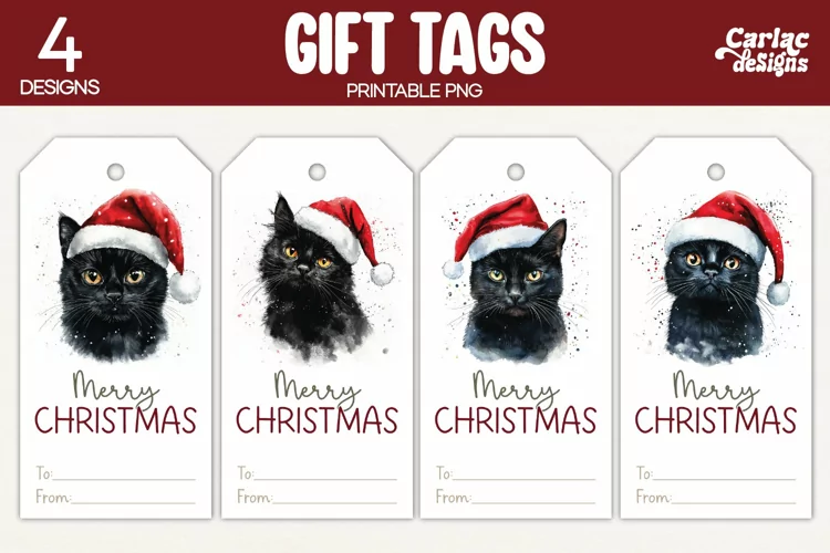 Christmas Gift Tags, Merry Christmas Printable Tags