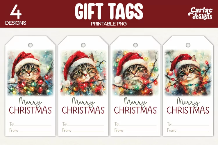 Christmas Gift Tags, Merry Christmas Printable Tags