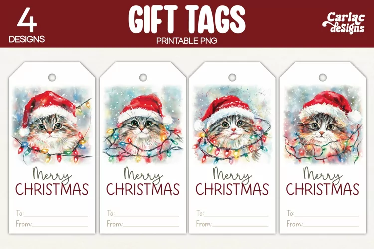 Christmas Gift Tags, Merry Christmas Printable Tags