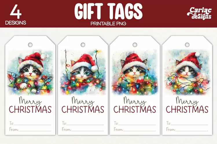 Christmas Gift Tags, Merry Christmas Printable Tags