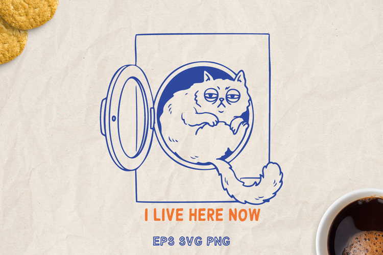 Funny Cat SVG PNG, Sarcastic Quote, Hand Drawn Cat Clipart.