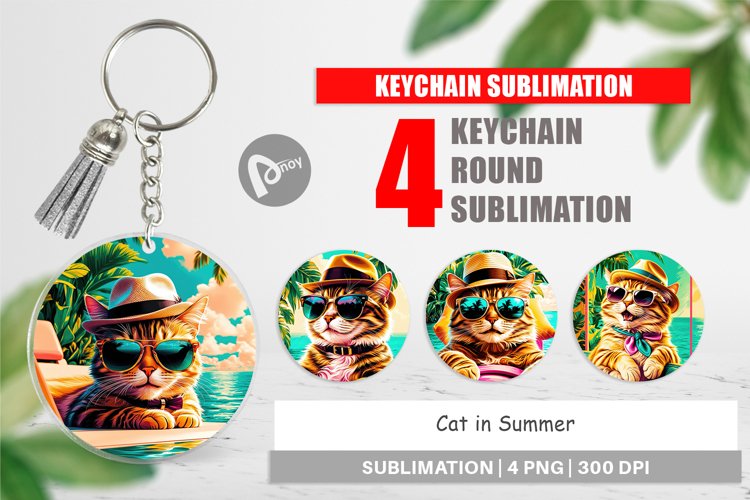 Keychain Cat in Summer
