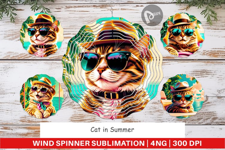 Wind Spinner Cat in Summer