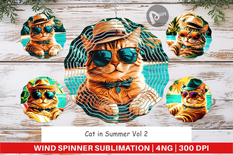 Wind Spinner Cat in Summer