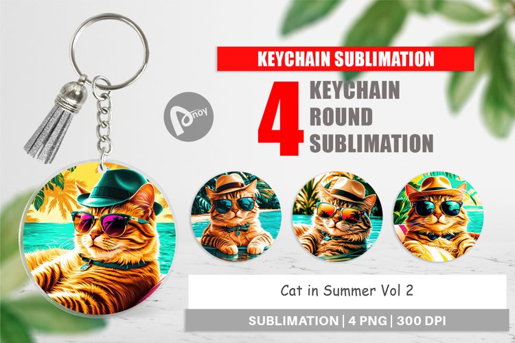 Keychain Cat in Summer