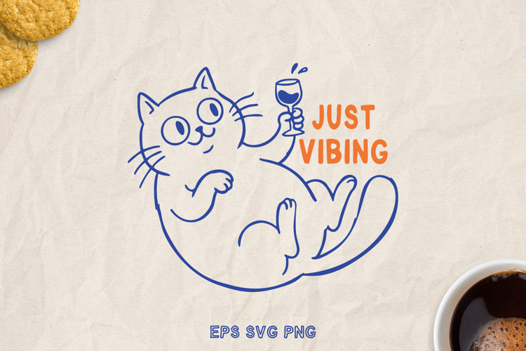 Funny Cat SVG PNG, Sarcastic Quote, Hand Drawn Cat Clipart.