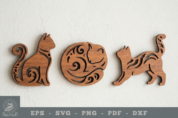 Cat Lasercut Wall Decoration