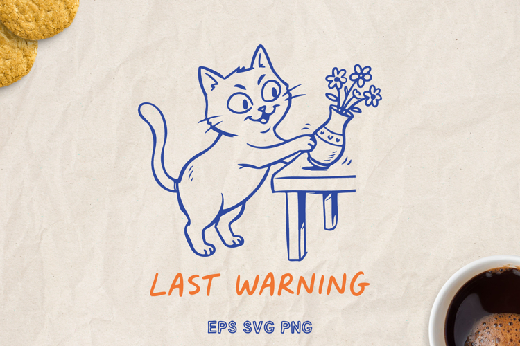 Funny Cat SVG PNG, Sarcastic Quote, Hand Drawn Cat Clipart.