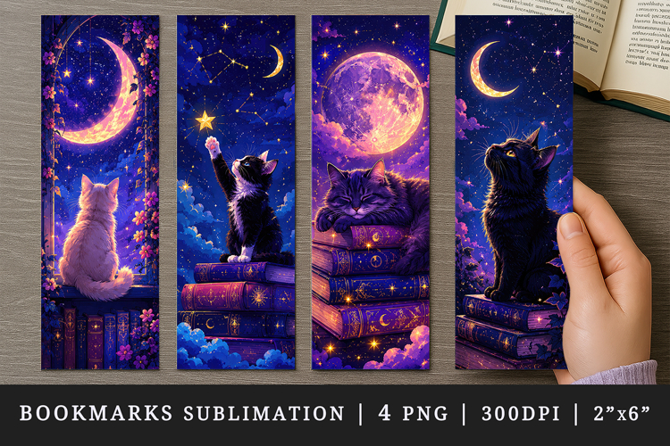 Cat lover bookmarks printable sublimation bookmark design