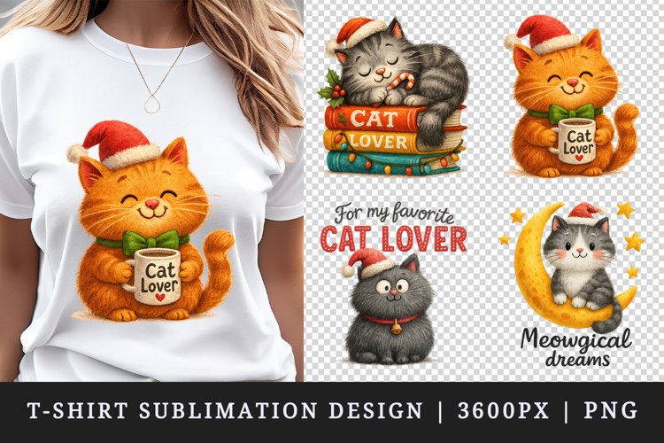 Cat Lover t-shirt printable sublimation design png
