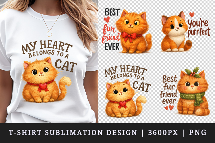 Cat Lover t-shirt printable sublimation design png