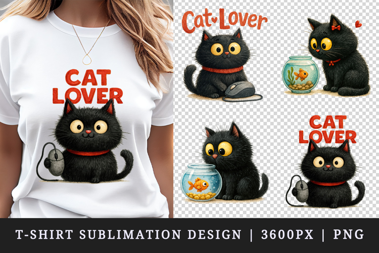 Cat Lover t-shirt printable sublimation design png