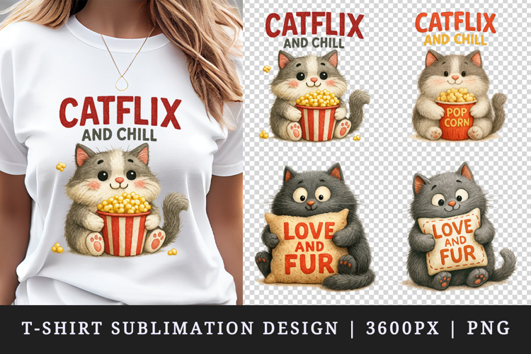 Cat Lover t-shirt printable sublimation design png