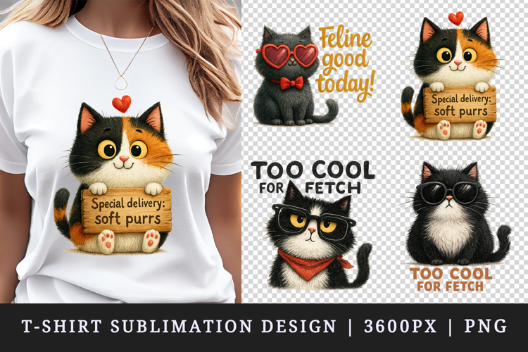 Cat Lover t-shirt printable sublimation design png