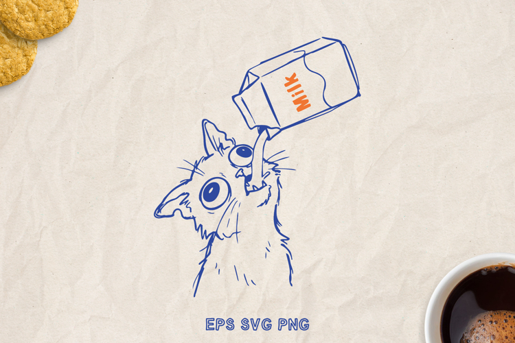 Funny Cat SVG PNG, Sarcastic Quote, Hand Drawn Cat Clipart.