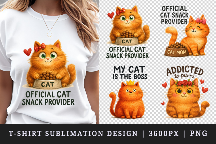 Cat Mom t-shirt printable sublimation design png