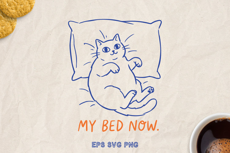 Funny Cat SVG PNG, Sarcastic Quote, Hand Drawn Cat Clipart.