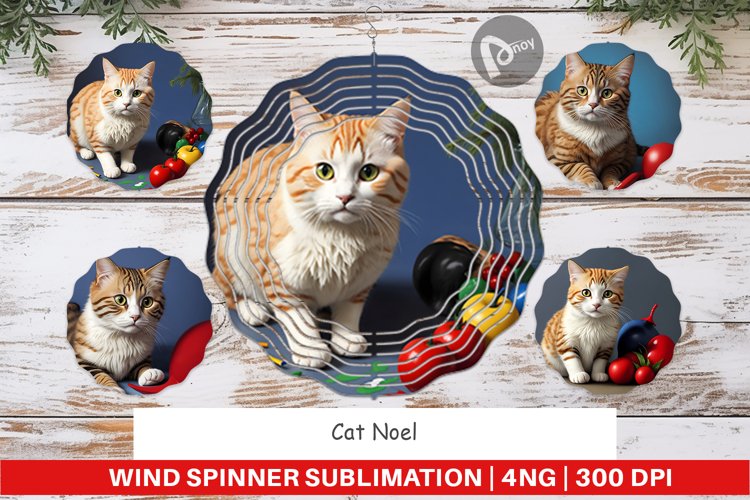 Wind Spinner Cat Noel