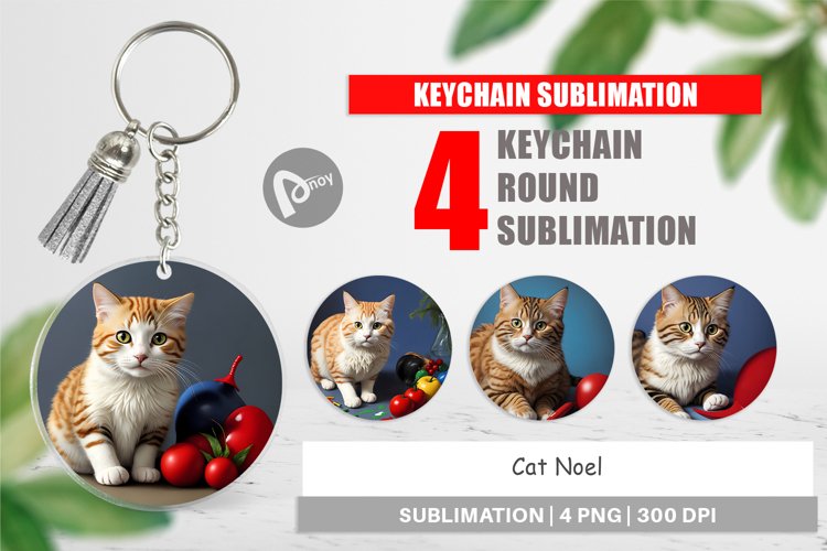Keychain Cat Noel