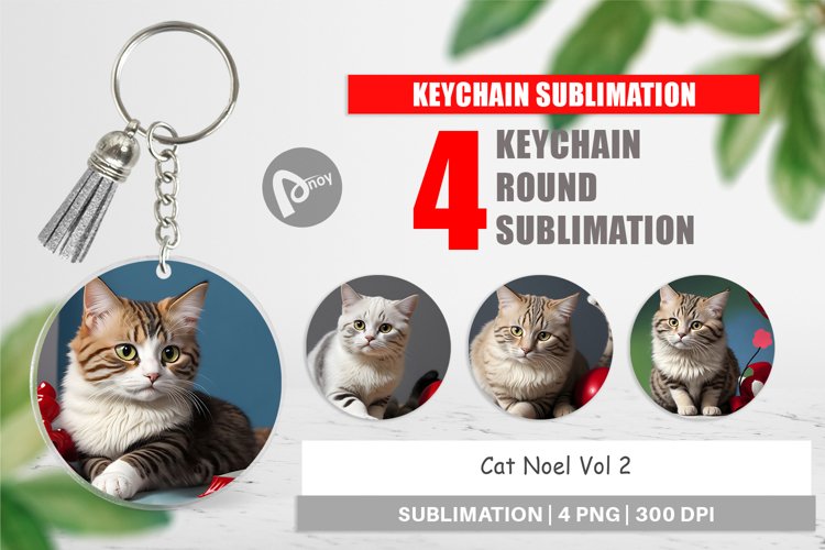 Keychain Cat Noel