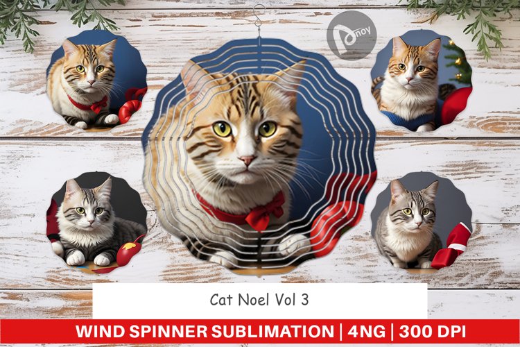 Wind Spinner Cat Noel
