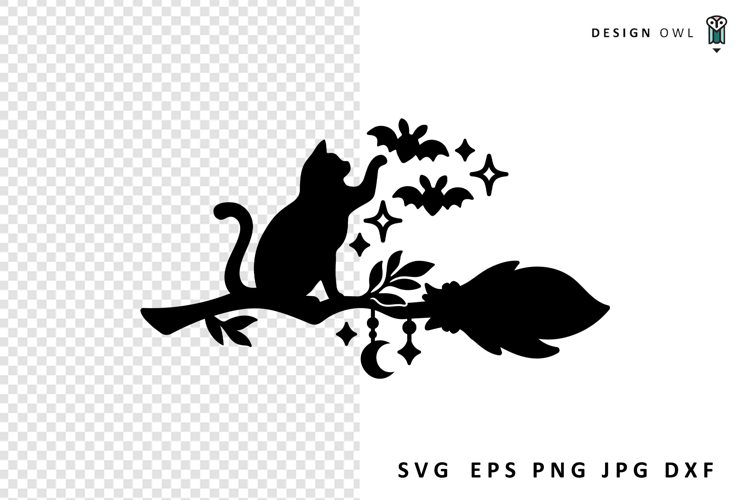Cat Sitting Silhouette Image 6