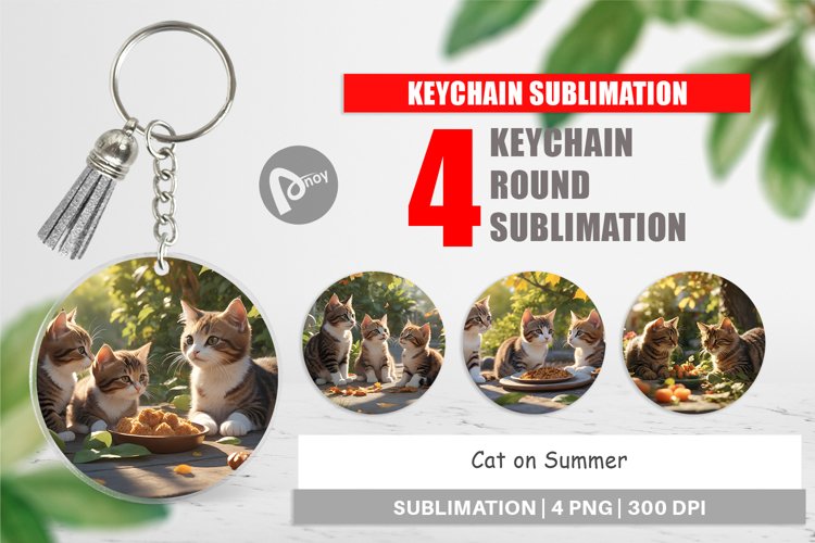Keychain Cat on Summer