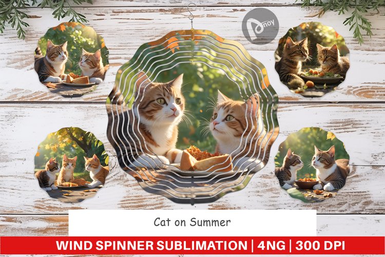 Wind Spinner Cat on Summer
