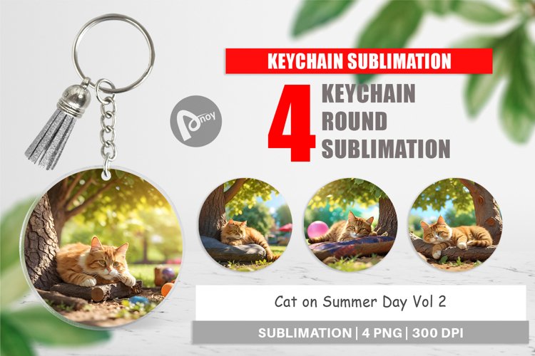 Keychain Cat on Summer Day