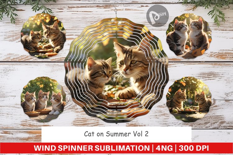 Wind Spinner Cat on Summer