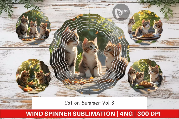 Wind Spinner Cat on Summer