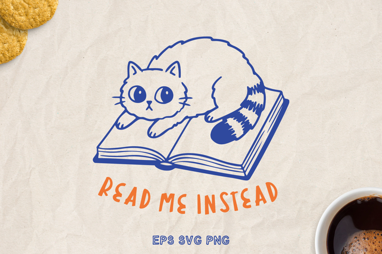 Funny Cat SVG PNG, Sarcastic Quote, Hand Drawn Cat Clipart.