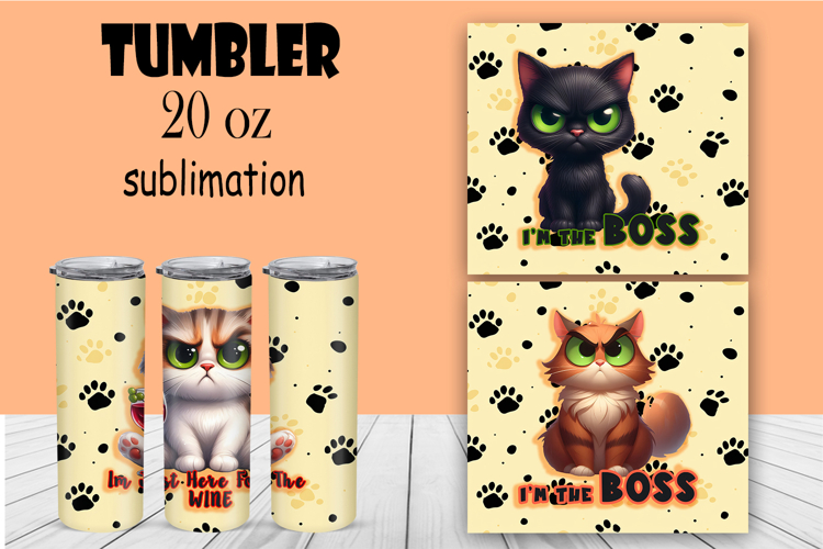 Sarcastic cat tumbler. Happy Halloween sublimation PNG
