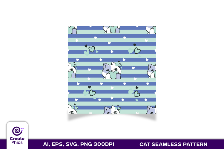 cat seamless pattern design | animal repeat digital paper