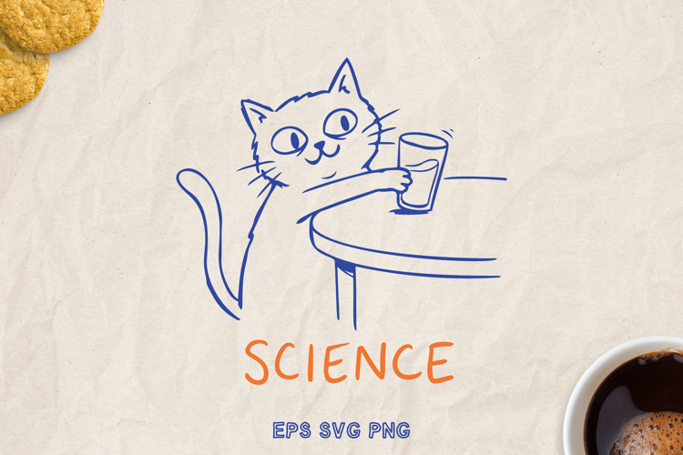 Funny Cat SVG PNG, Sarcastic Quote, Hand Drawn Cat Clipart.