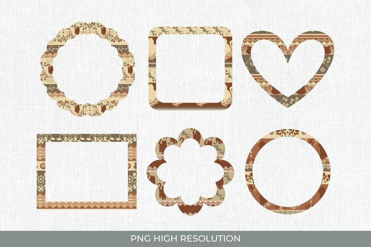 Cat Vintage Frame Set