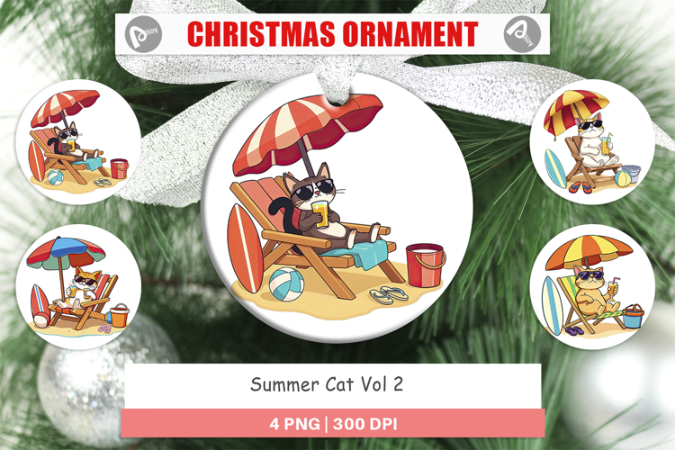 Ornament Summer Cat