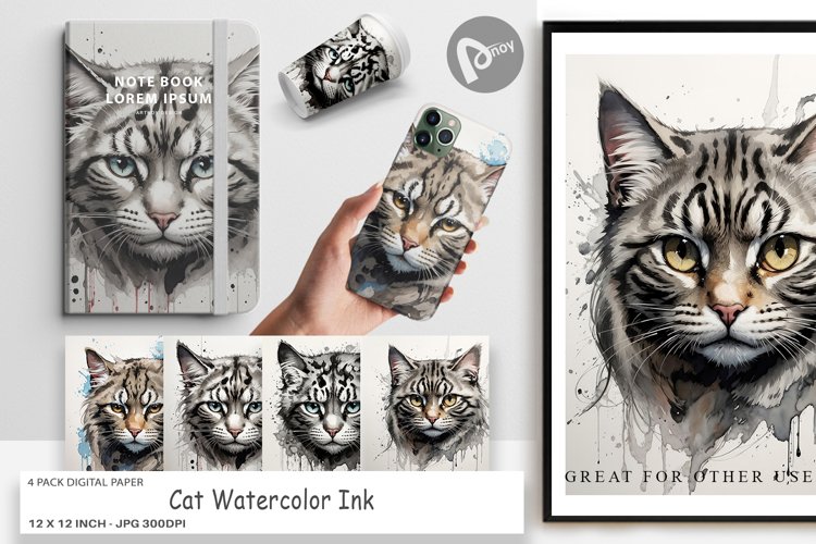 Cat Watercolor Image 19