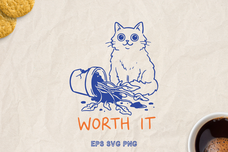 Funny Cat SVG PNG, Sarcastic Quote, Hand Drawn Cat Clipart.