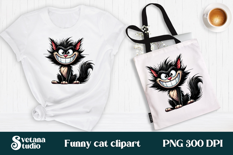 Funny cat clipart PNG design | Cute cat sublimation
