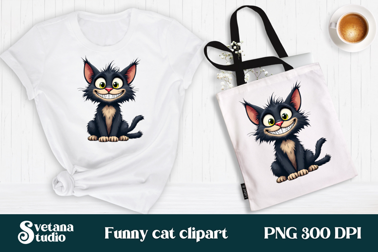 Funny cat clipart PNG design | Cute cat sublimation