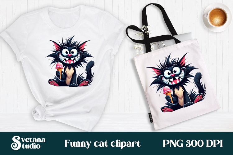 Funny cat clipart PNG design | Cute cat sublimation