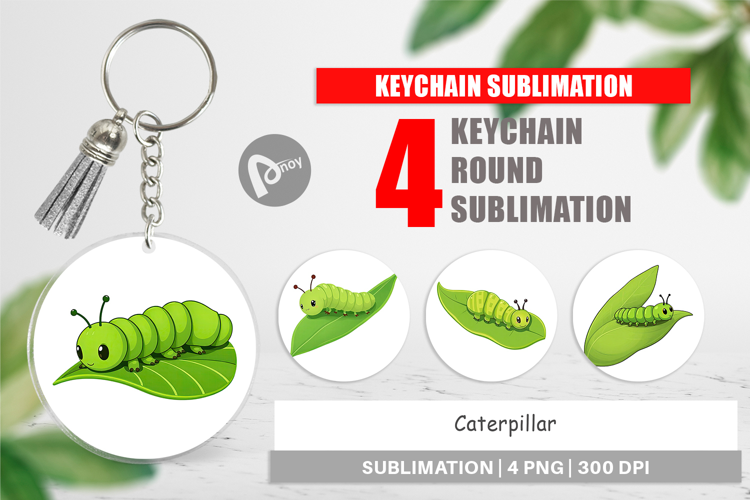 Keychain Spring Caterpillar