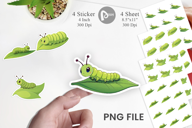 Spring Caterpillar Sticker