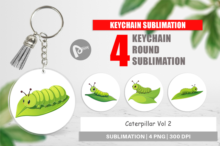 Keychain Spring Caterpillar