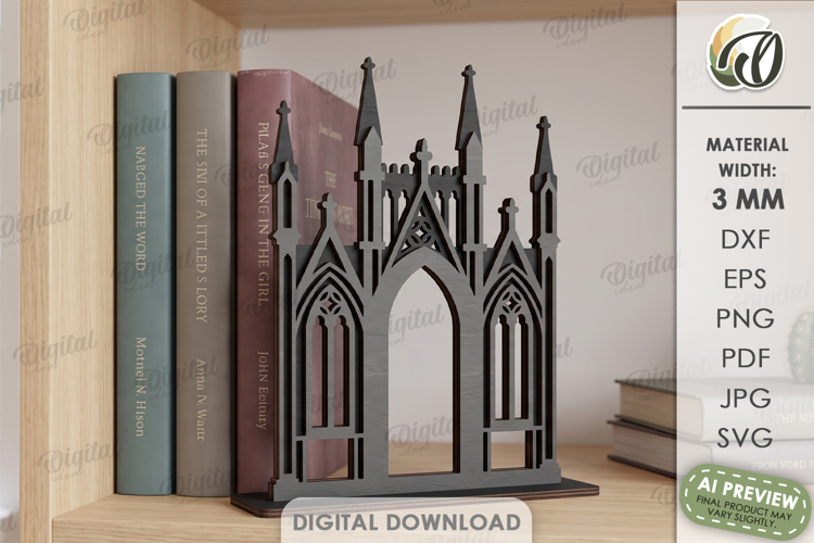 Cathedral Shelf Sitter Laser Cut. Standing Decor SVG