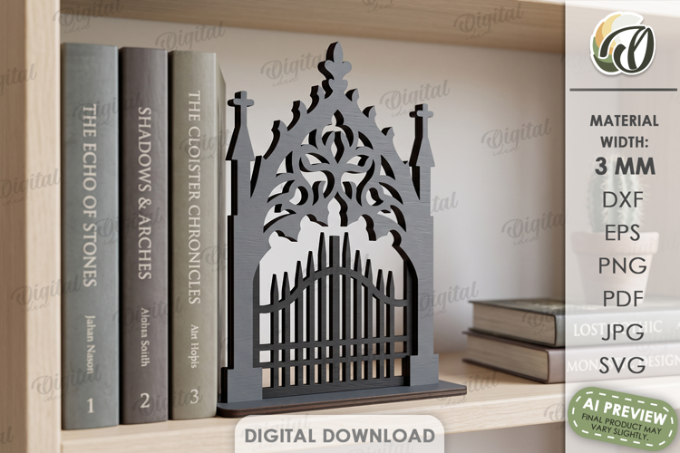Cathedral Shelf Sitter Laser Cut. Standing Decor SVG